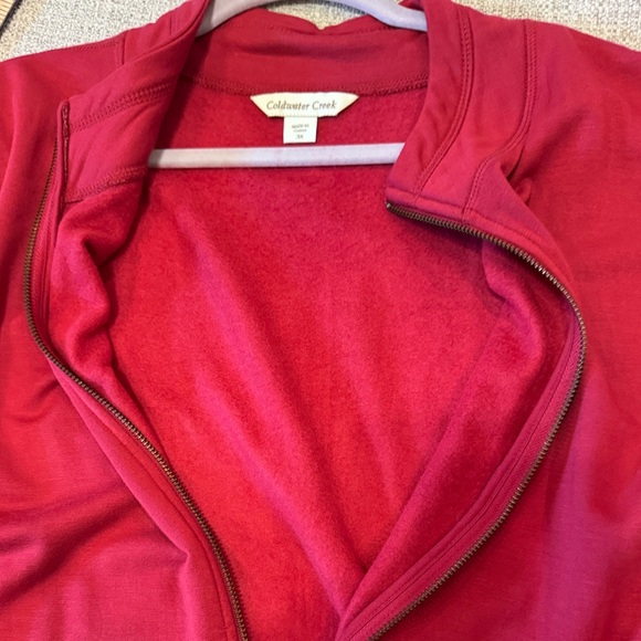 Coldwater Creek Full Zip Lightweight Jacket Front Pockets Maroon Plus Sz 3X - Picture 12 of 12